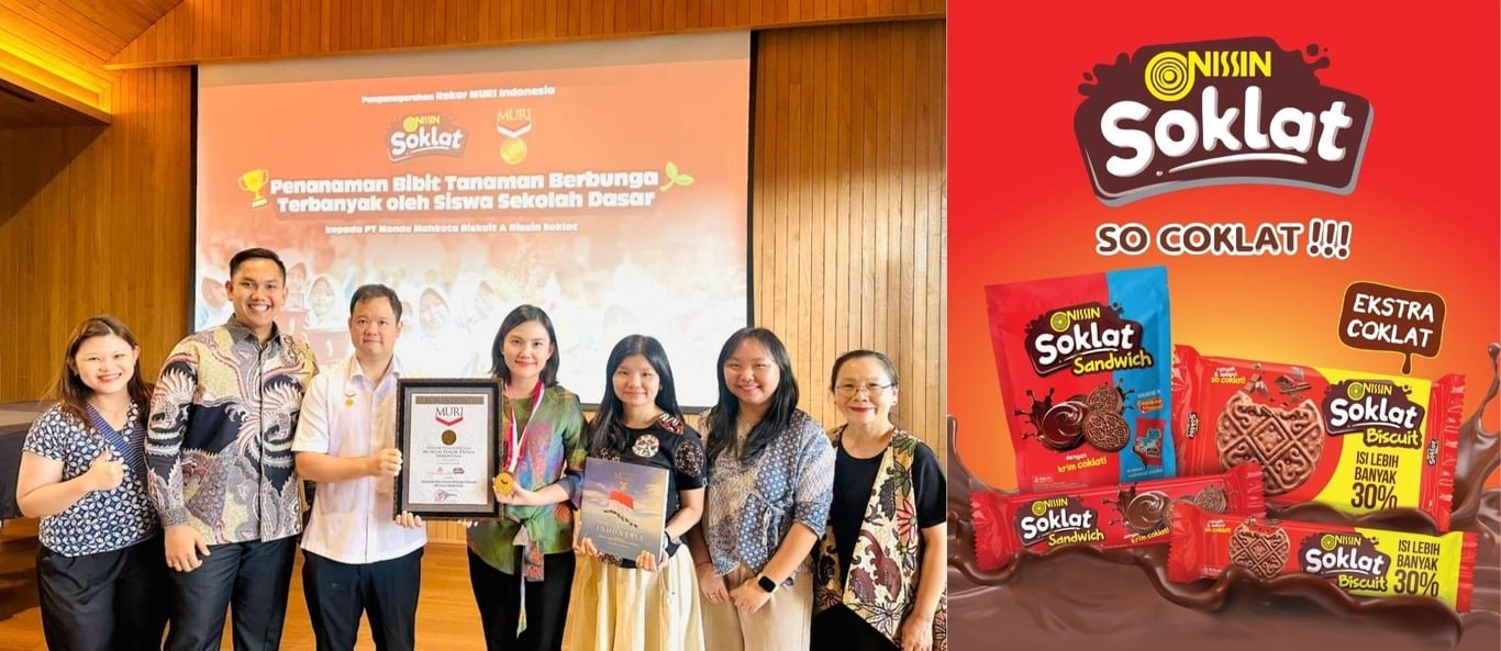 Ribuan Siswa SD Tanam Bunga, Nissin Soklat & PT Monde Mahkota Biskuit Raih Rekor MURI Ribuan Siswa SD Tanam Bunga, Nissin Soklat & PT Monde Mahkota Biskuit Raih Rekor MURI