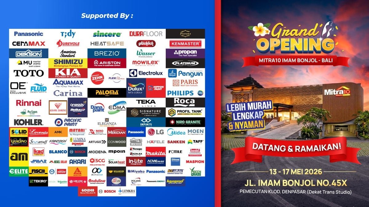 Grand Opening Mitra10 Imam Bonjol Bali, Lengkapi Kebutuhan Rumah dengan Promo Menarik