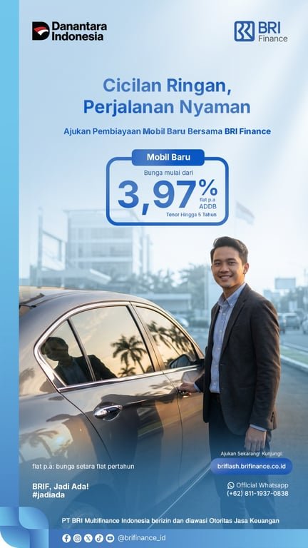 Temani Libur Panjang,  BRI Finance Hadirkan Solusi Pembiayaan Mobil Baru
