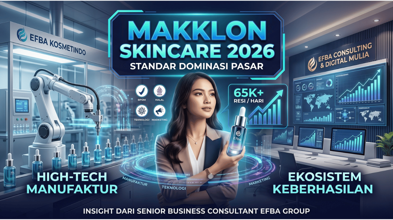 Dominasi Pasar Kecantikan 2026: Mengapa Maklon Skincare di Efba Kosmetindo Menjadi Standar Baru Keberhasilan Brand Berteknologi Tinggi Dominasi Pasar Kecantikan 2026: Mengapa Maklon Skincare di Efba Kosmetindo Menjadi Standar Baru Keberhasilan Brand Berteknologi Tinggi