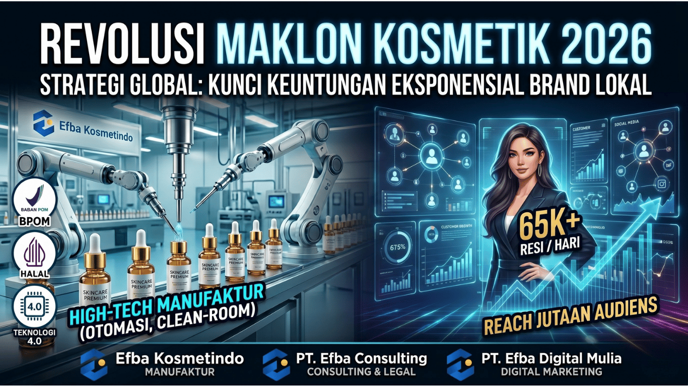 Dominasi Pasar Kosmetik 2026: Mengapa Maklon Kosmetik Bersama Efba Group Adalah Investasi Paling Logis