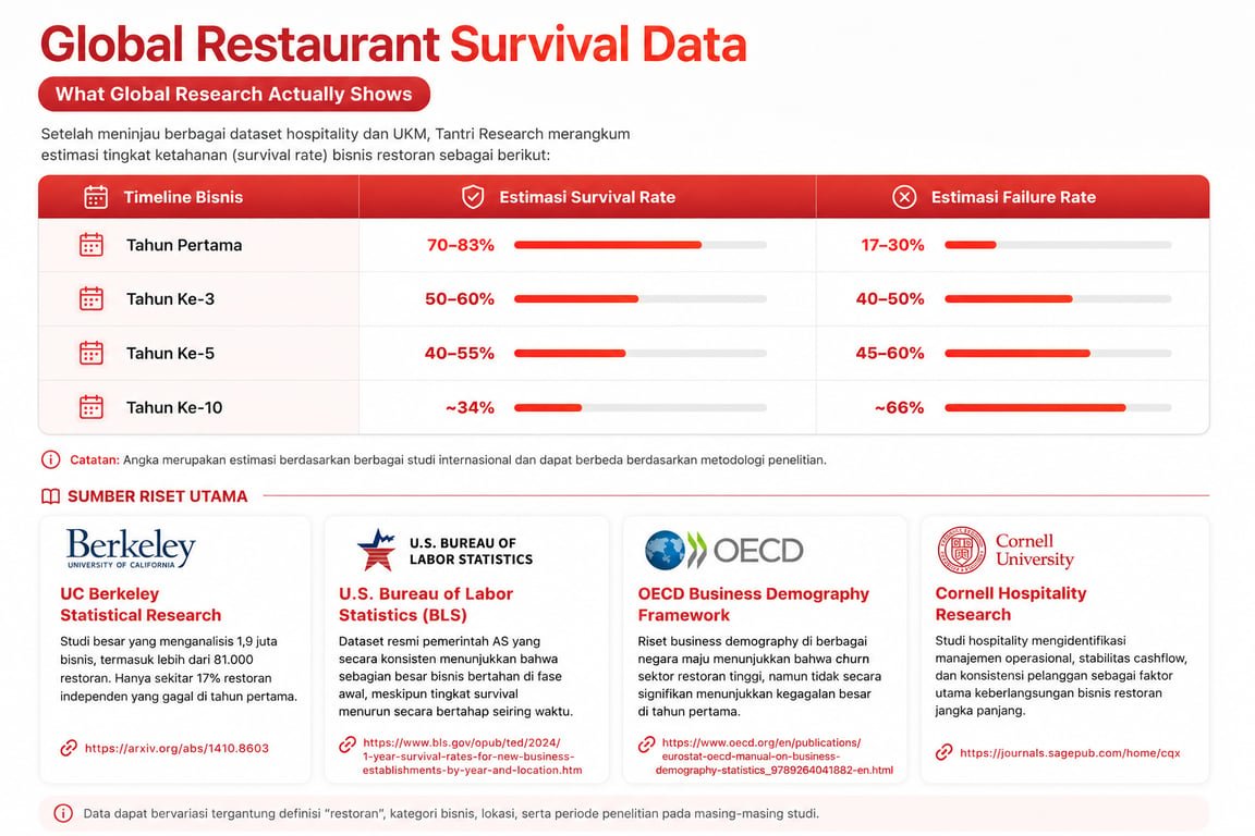 Riset F&B: 83% Bisnis Kuliner Lolos Tahun Ke-1 Tapi Beguguran karena 5 Faktor Ini