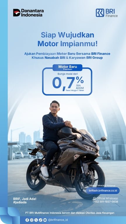 Motor Premium Jadi Bagian Gaya Hidup,  BRI Finance Tawarkan Pembiayaan Kompetitif