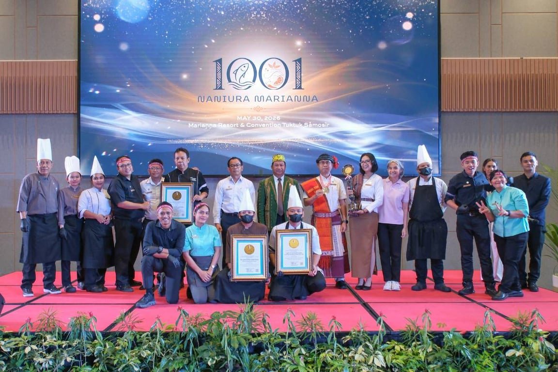 Marianna Resort Tuktuk Samosir Pecahkan Rekor LEPRID Lewat “1001 Naniura”, Angkat Kuliner Batak ke Panggung Nasional Marianna Resort Tuktuk Samosir Pecahkan Rekor LEPRID Lewat “1001 Naniura”, Angkat Kuliner Batak ke Panggung Nasional