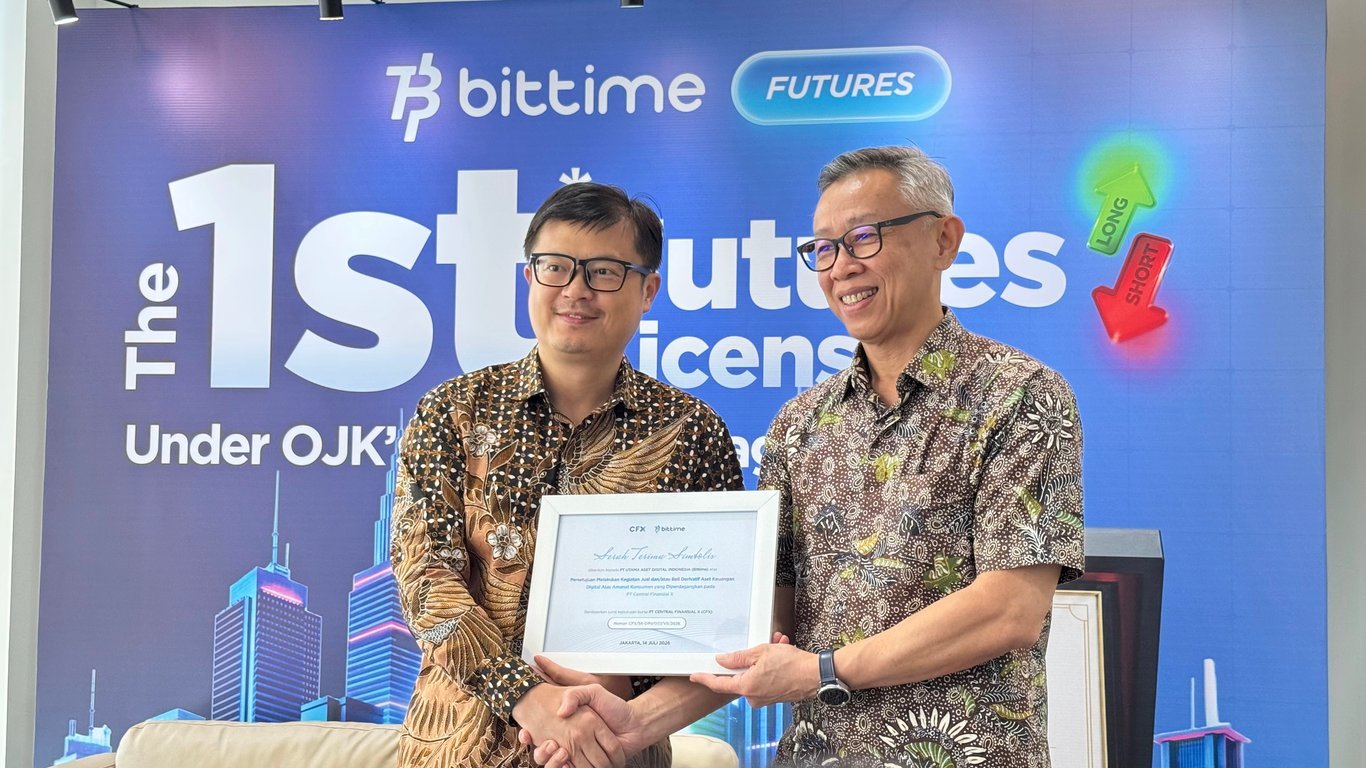Bittime Raih Izin Perdagangan Futures Pertama di Era Pengawasan Kripto OJK Bittime Raih Izin Perdagangan Futures Pertama di Era Pengawasan Kripto OJK
