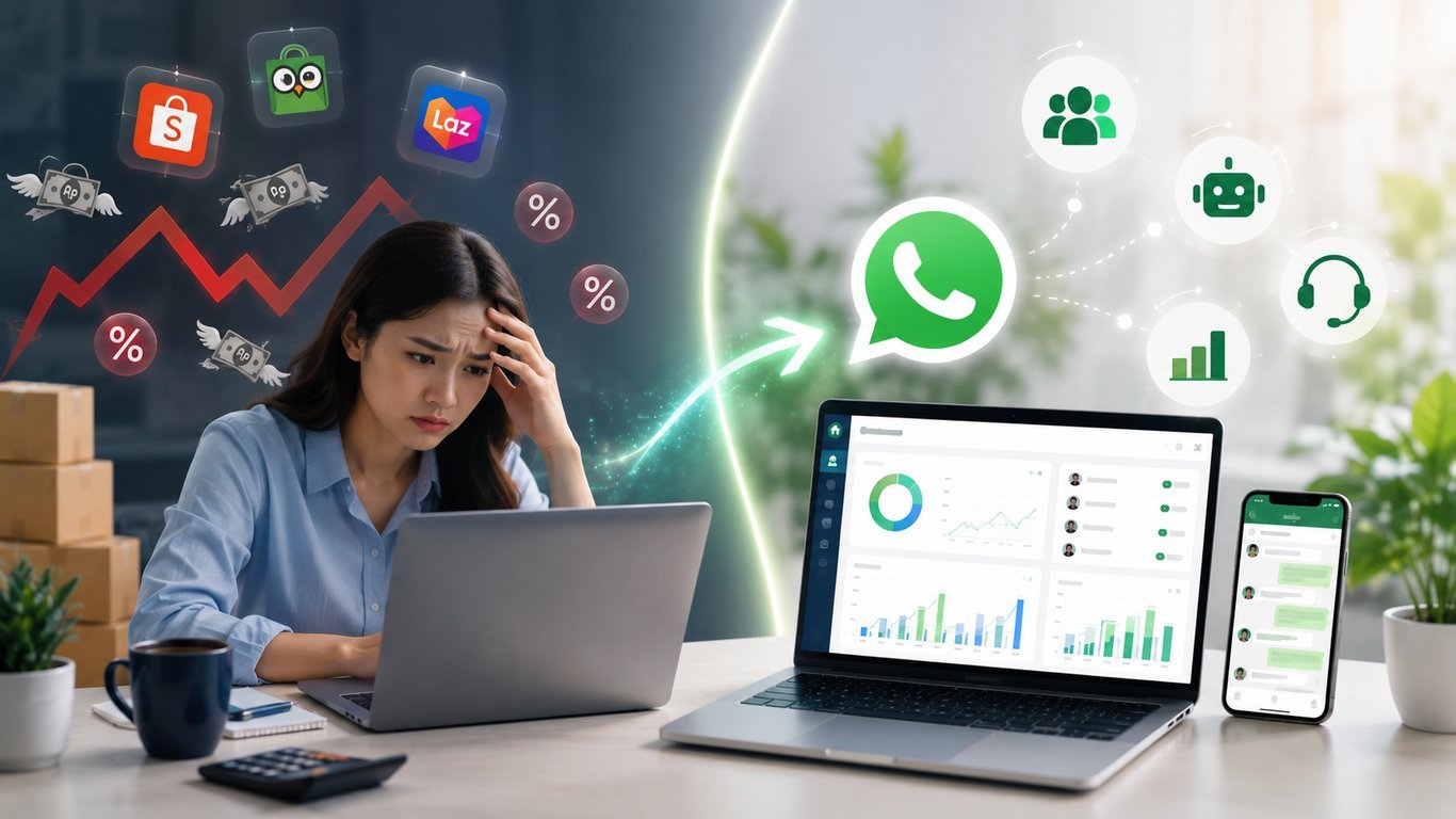 Fee Marketplace Makin Mencekik? Coba Beralih ke WhatsApp CRM Fee Marketplace Makin Mencekik? Coba Beralih ke WhatsApp CRM
