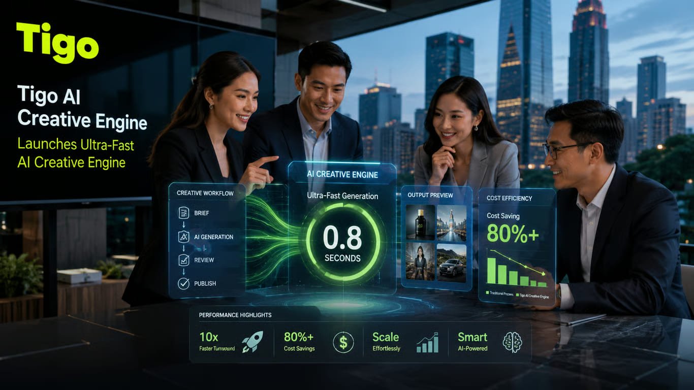 Tigo AI Meluncurkan AI Creative Engine Super Cepat 0,8 Detik, Biaya Produksi Iklan Dapat Hemat Lebih dari 80% Dibanding Media Tradisional Tigo AI Meluncurkan AI Creative Engine Super Cepat 0,8 Detik, Biaya Produksi Iklan Dapat Hemat Lebih dari 80% Dibanding Media Tradisional