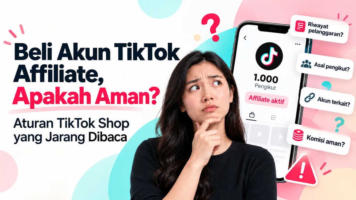 Beli Akun TikTok Affiliate, Aman? Ini Aturan TikTok Shop yang Jarang Dibaca Beli Akun TikTok Affiliate, Aman? Ini Aturan TikTok Shop yang Jarang Dibaca